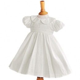 Girls Ivory Christening Dress with Cross - Elizabeth by Millie Grace